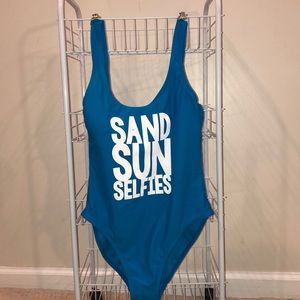 Sand Sun Selfies Blue One piece